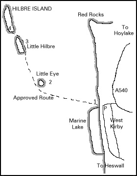 hilbre crossing route